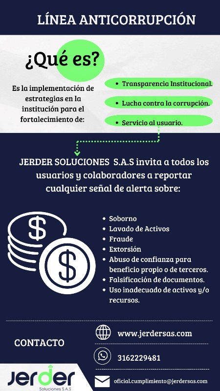 Línea anticorrupción Jerder S.A.S.